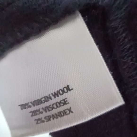 Eileen Fisher Wool Blend Front Zip Pants, Black, Size S - Picture 8 of 8